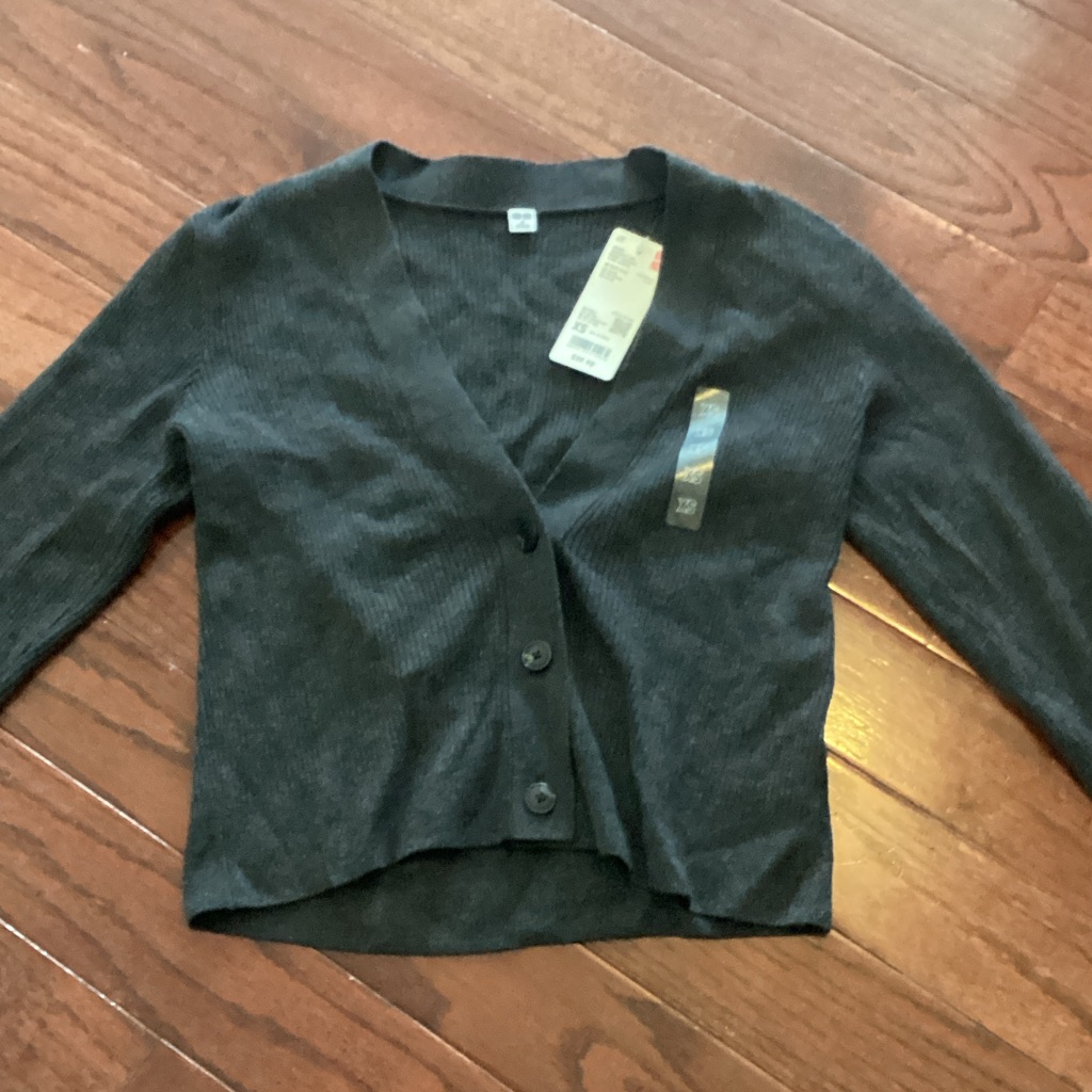 Women's Dark Grey Cardigan Sweater